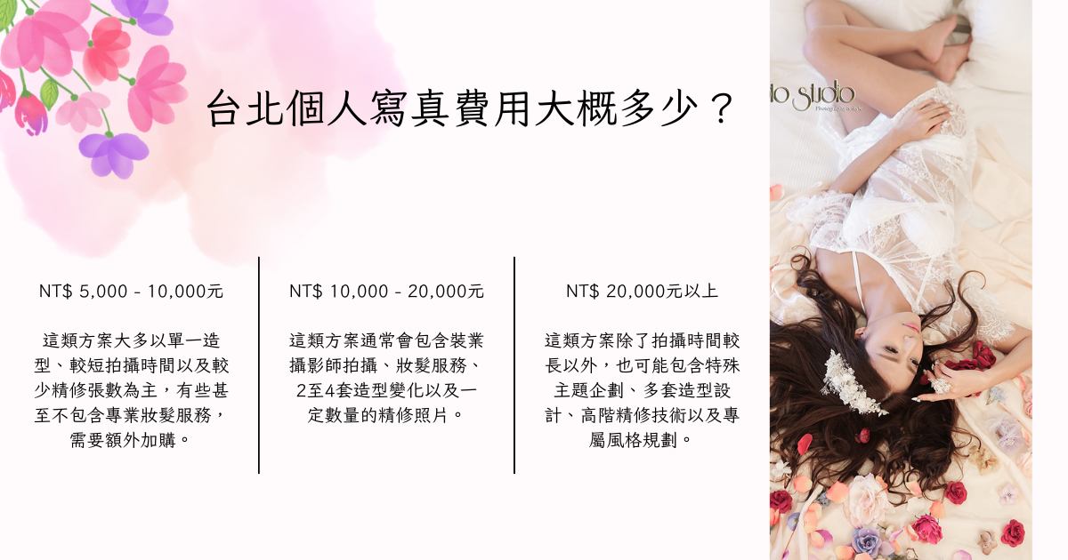 台北個人寫真費用大概區間